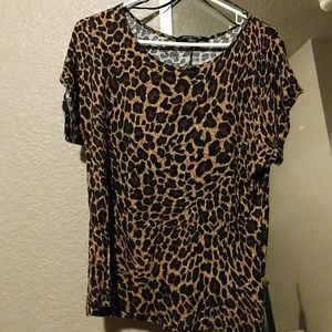 Forever 21 Leppard print blouse